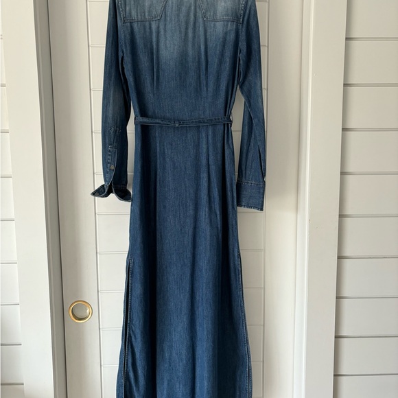 Denim Long Sleeve Maxi Dress - Picture 2 of 3